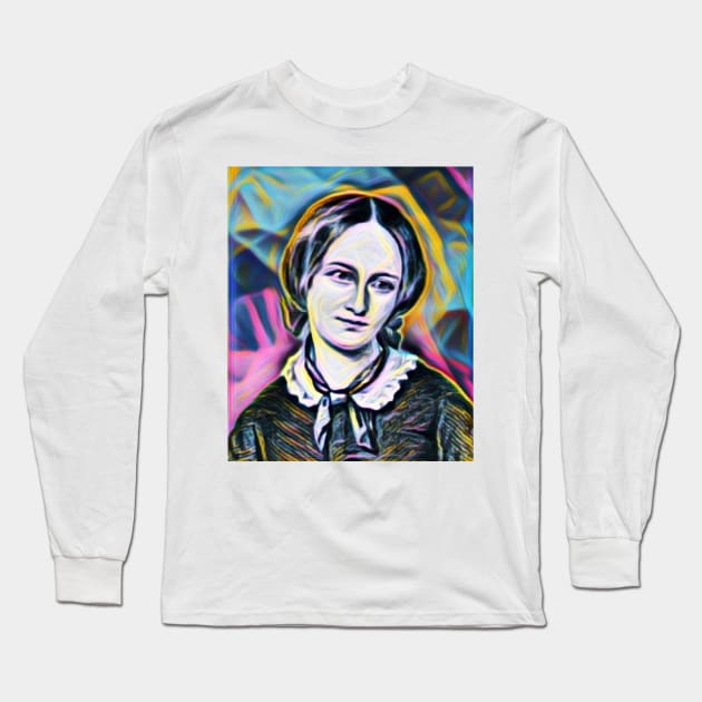 Emily Bronte Portrait | Emily Bronte Artwork 4 Long Sleeve T-Shirt by JustLit